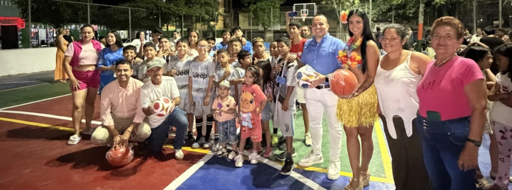 entrega polideportivo parque el salado