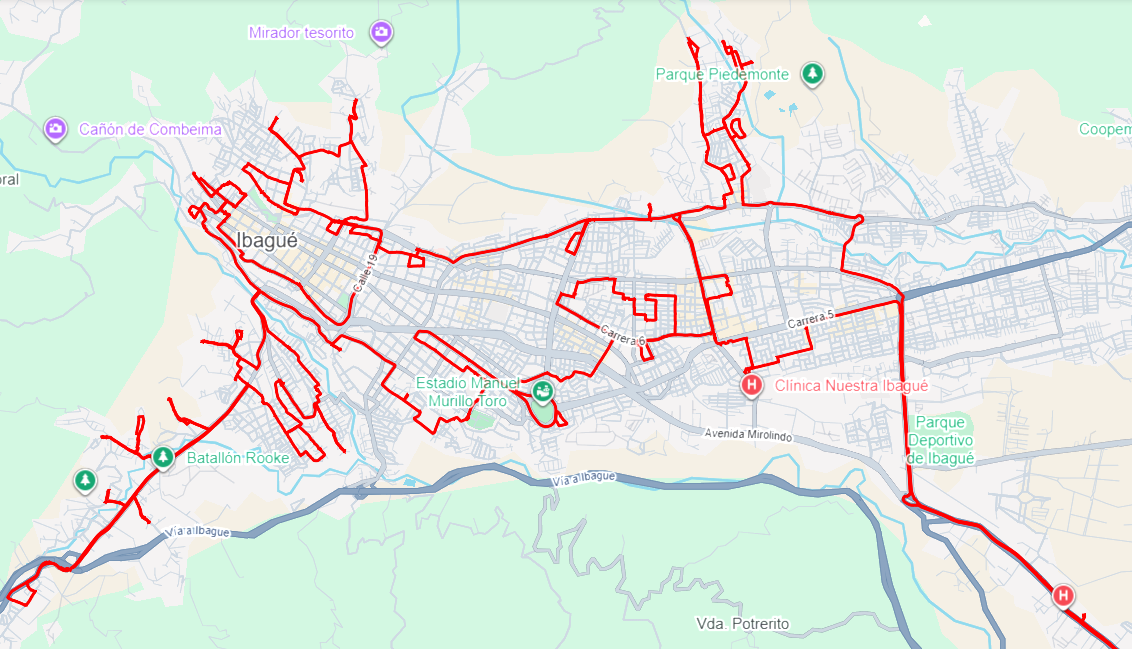 Mapa Ruta L-M-V